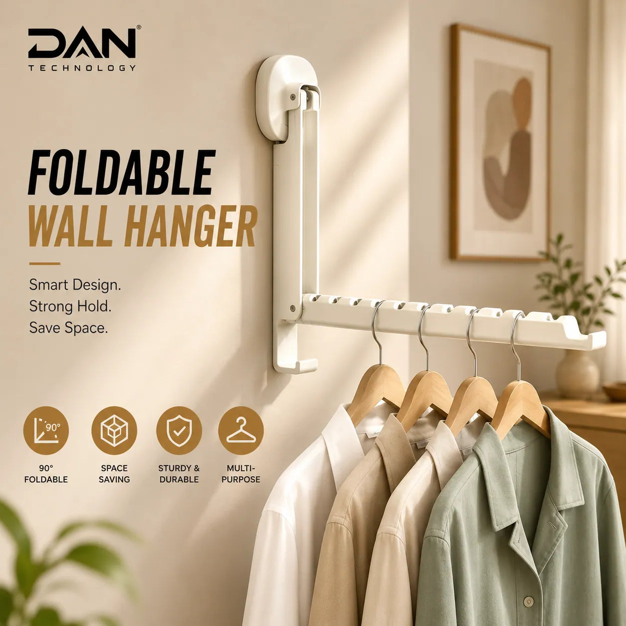 DAN TECHNOLOGY Foldable Clothes Hanger Rack