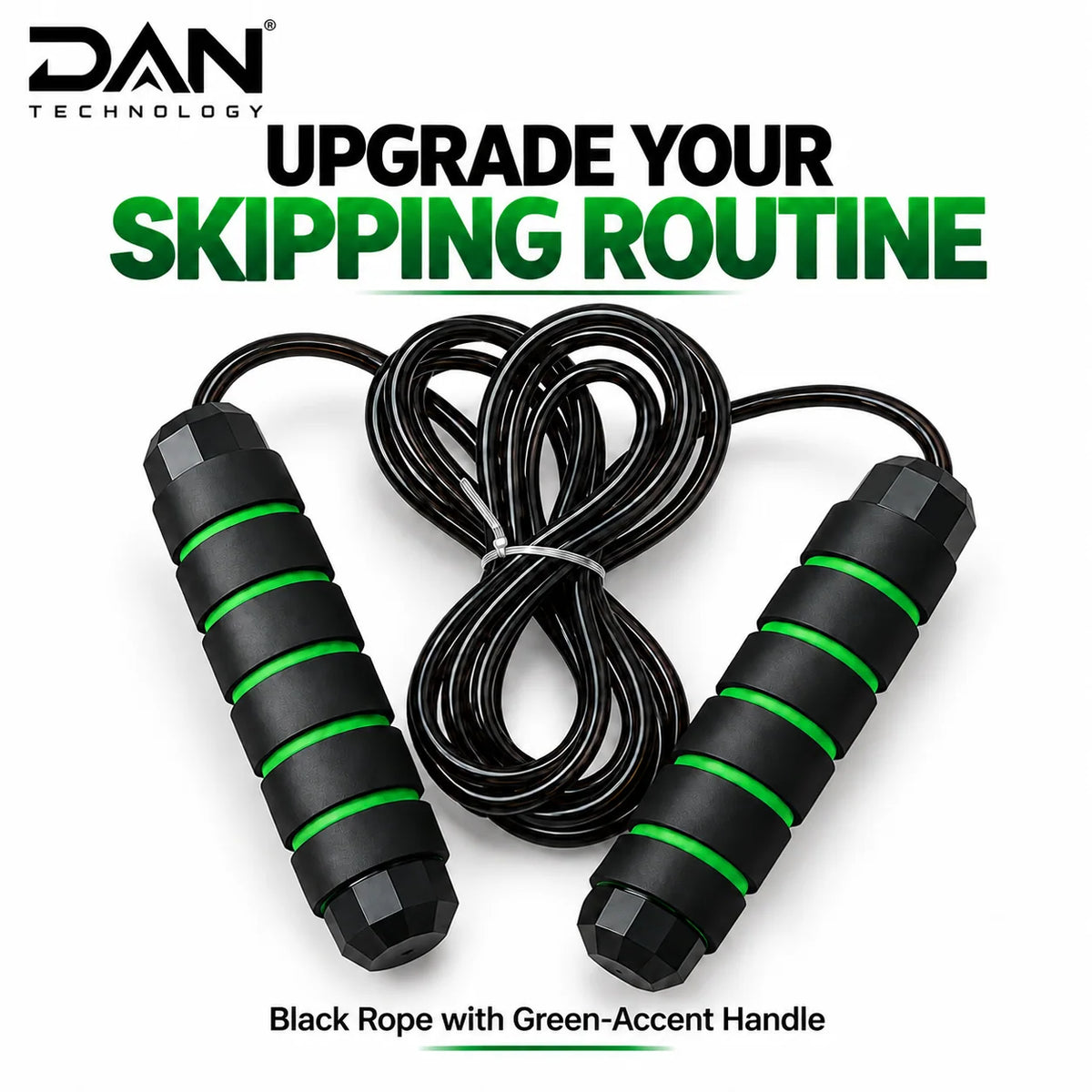 DAN TECHNOLOGY Premium Foam Grip Skipping Rope