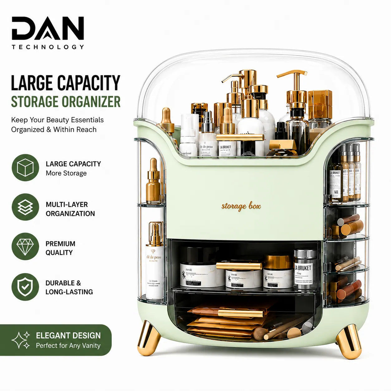 DAN TECHNOLOGY Butterfly Makeup & Skincare Organizer