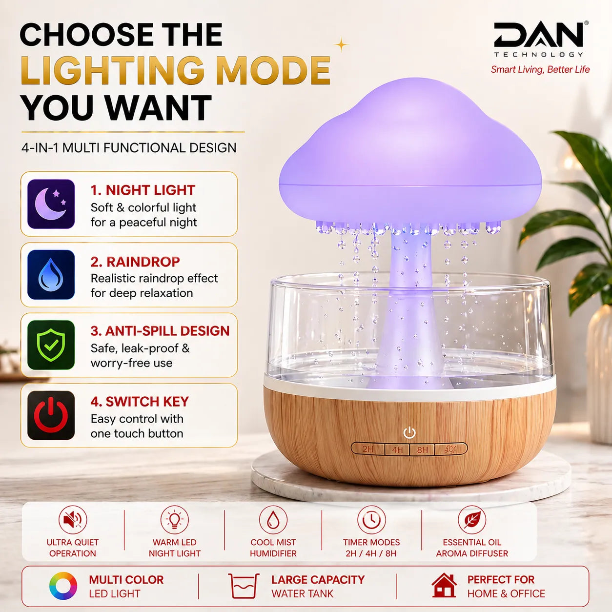 DAN TECHNOLOGY Rain Cloud Humidifier