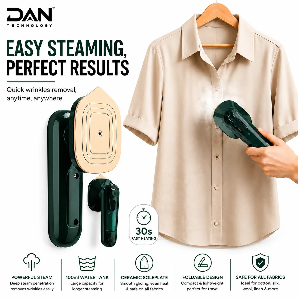 DAN TECHNOLOGY Mini Portable Steam Iron