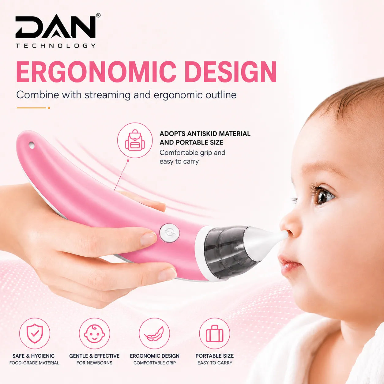 DAN TECHNOLOGY 2-in-1 Rechargeable Nose Cleaner & Pore Vacuum