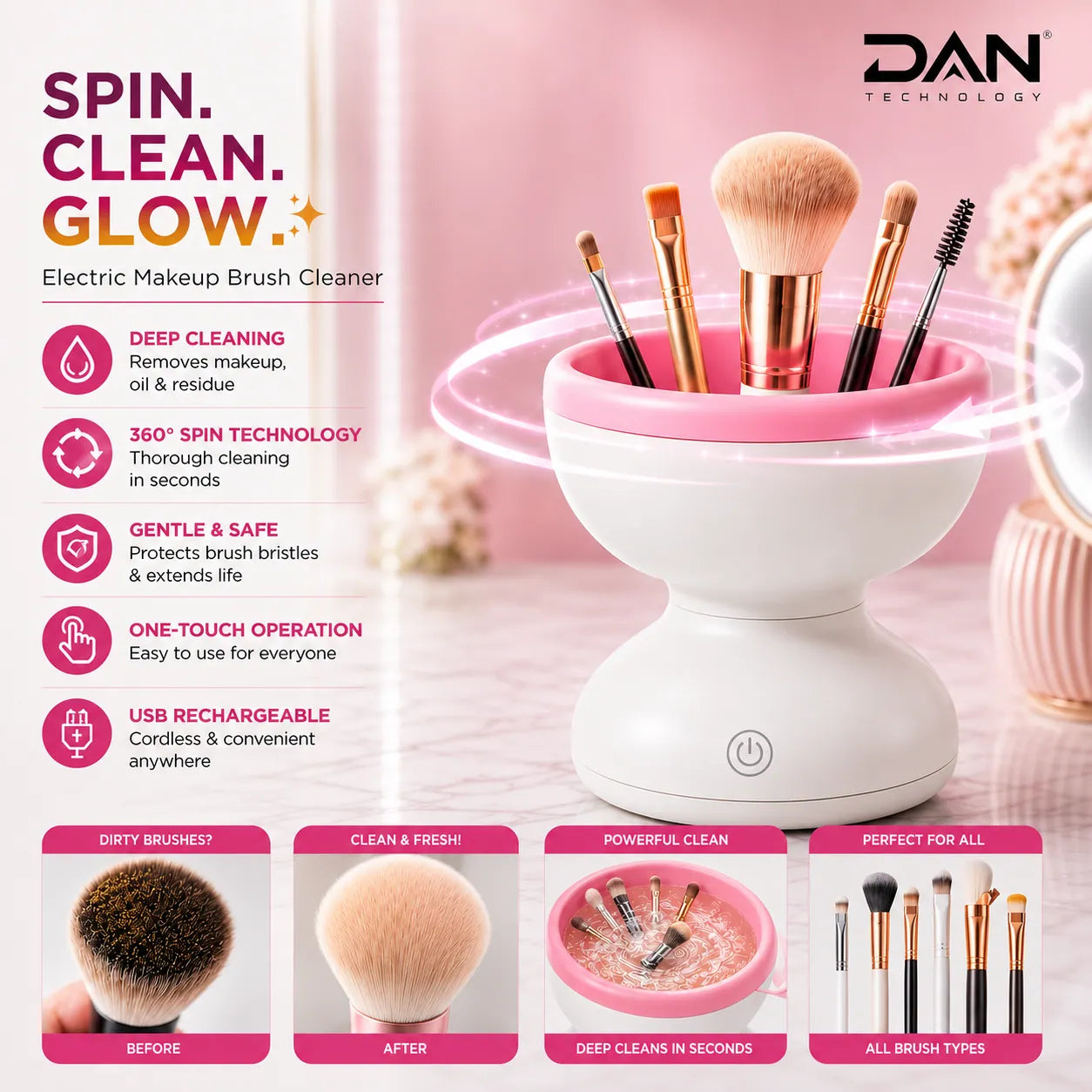 DAN TECHNOLOGY USB Electric Brush Cleaner
