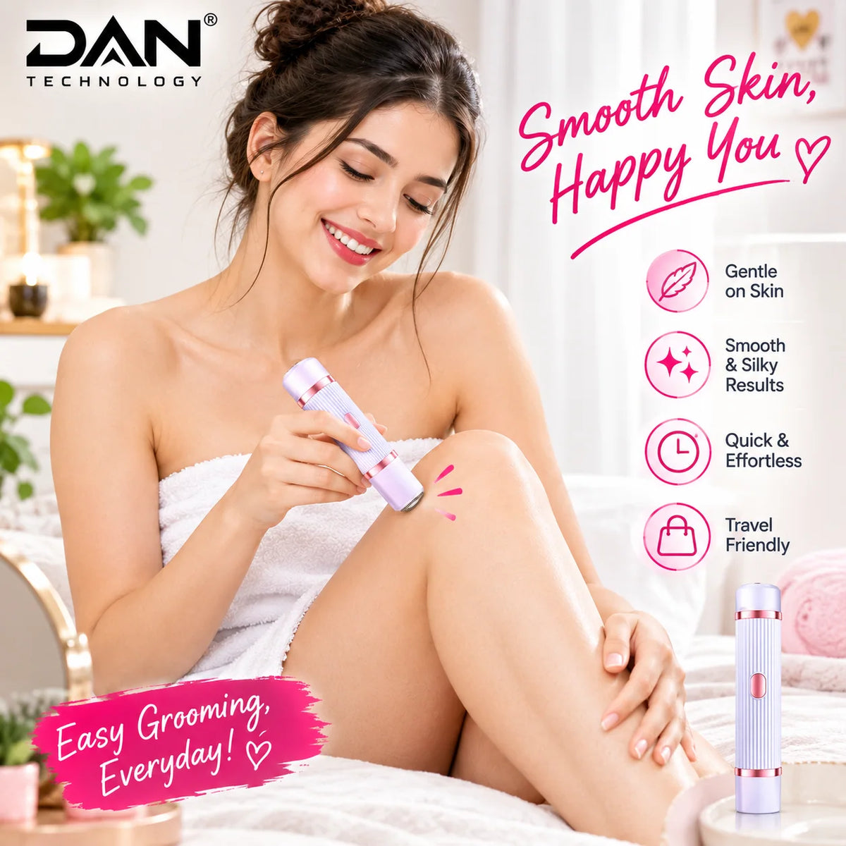 DAN TECHNOLOGY Premium 2-in-1 Facial & Body Trimmer