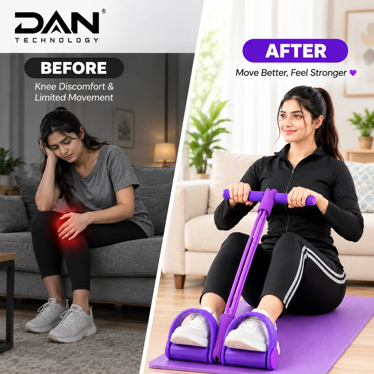 DAN TECHNOLOGY Premium Resistance Pedal Exerciser