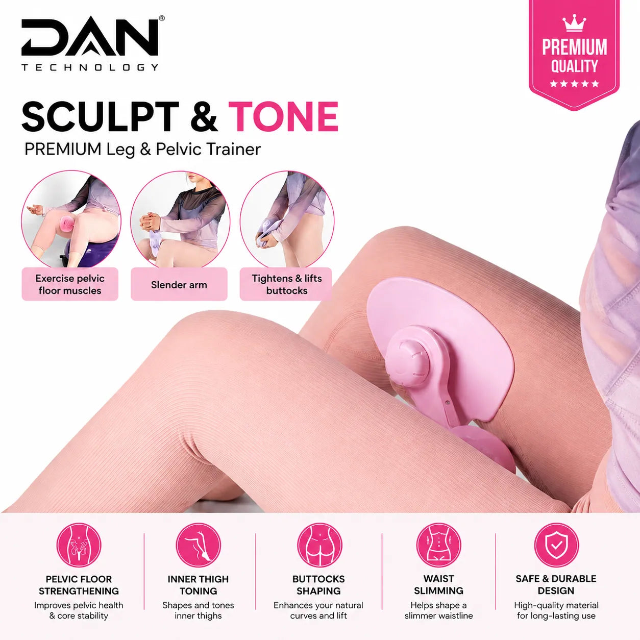 DAN TECHNOLOGY Thigh & Pelvic Floor Exerciser