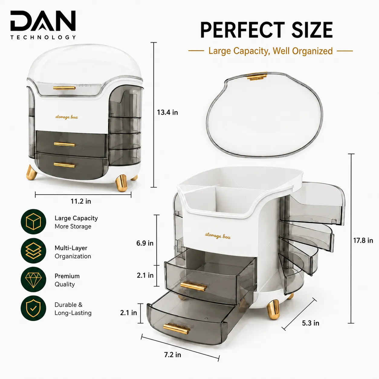 DAN TECHNOLOGY Butterfly Makeup & Skincare Organizer