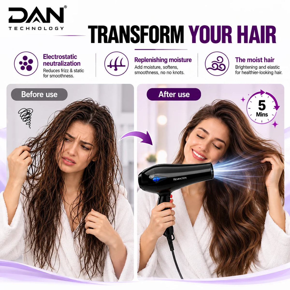 DAN TECHNOLOGY Signature 4000W Professional Hair Dryer