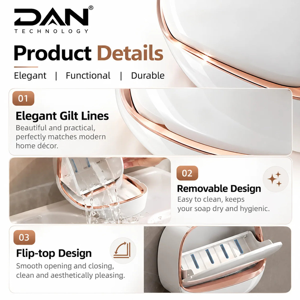 DAN TECHNOLOGY Premium Wall-Mounted Soap Holder