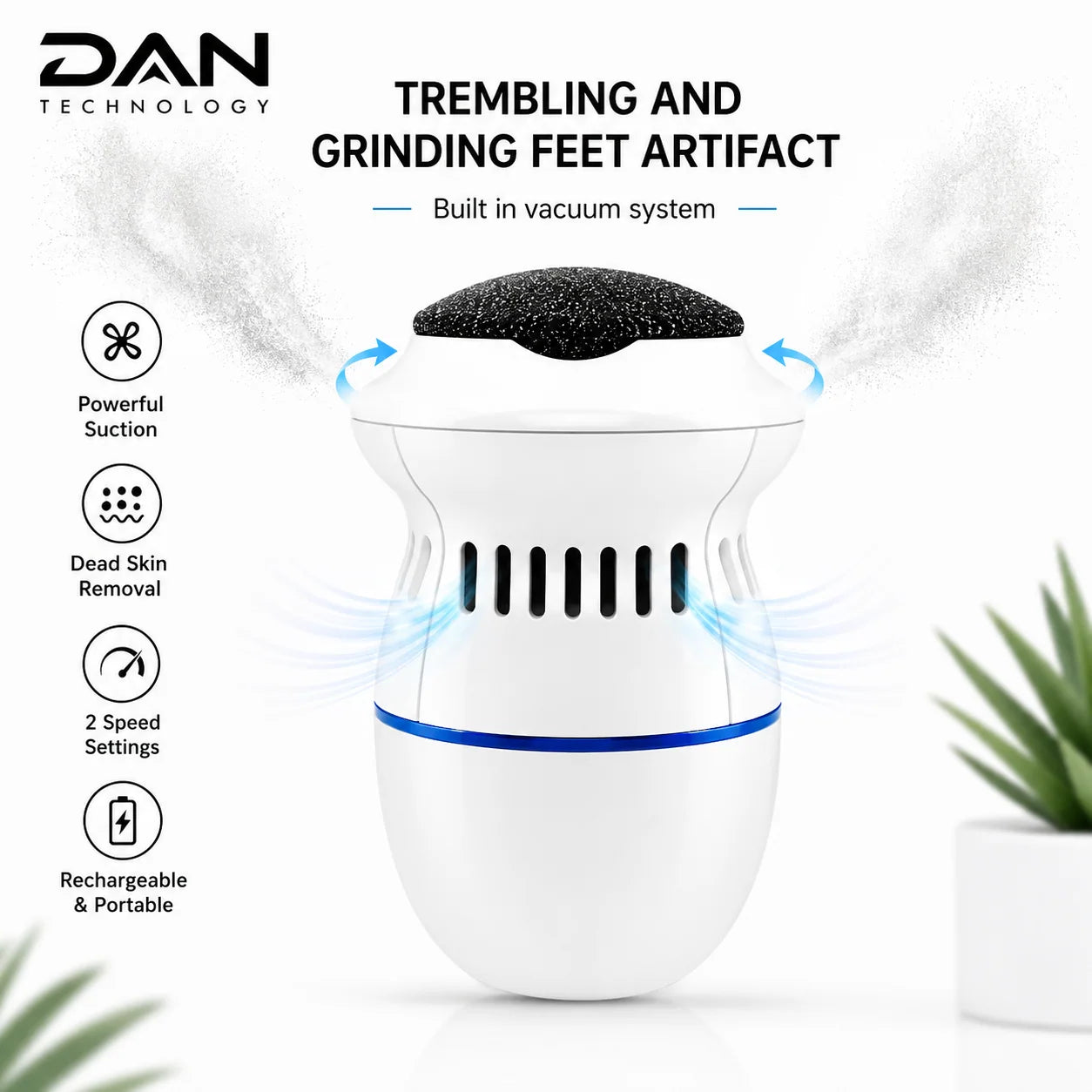 DAN TECHNOLOGY Rechargeable Electric Foot Callus Remover
