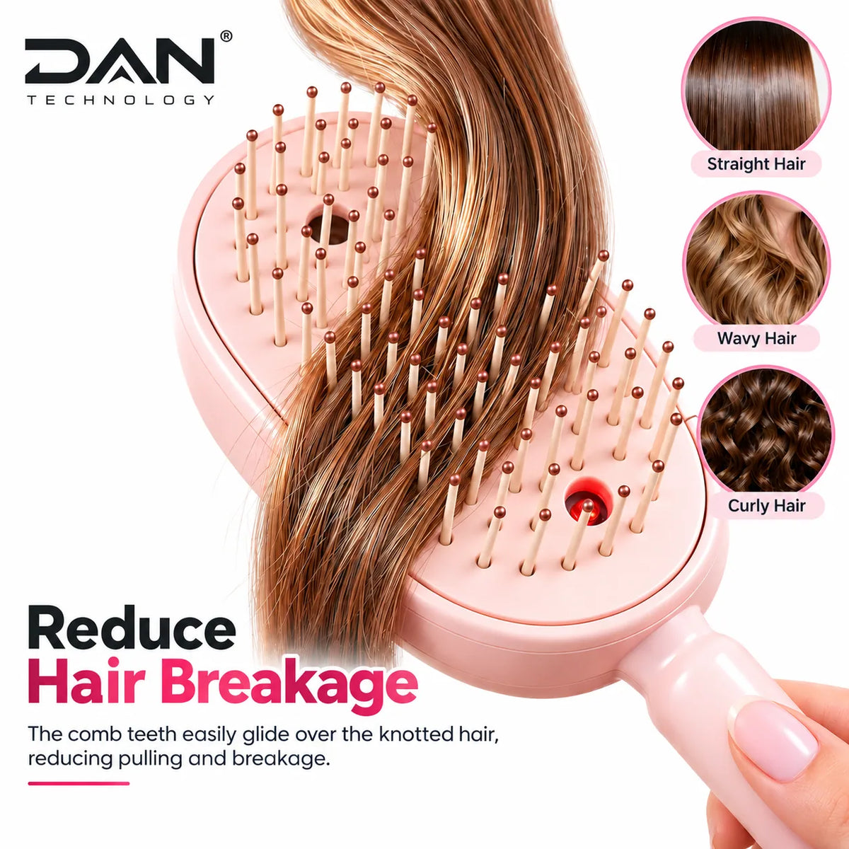 DAN TECHNOLOGY Premium Scalp Massage & Hair Oil Brush