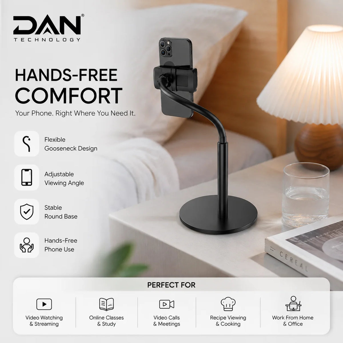 DAN Premium Heavy-Duty Full Metal Adjustable Phone Stand