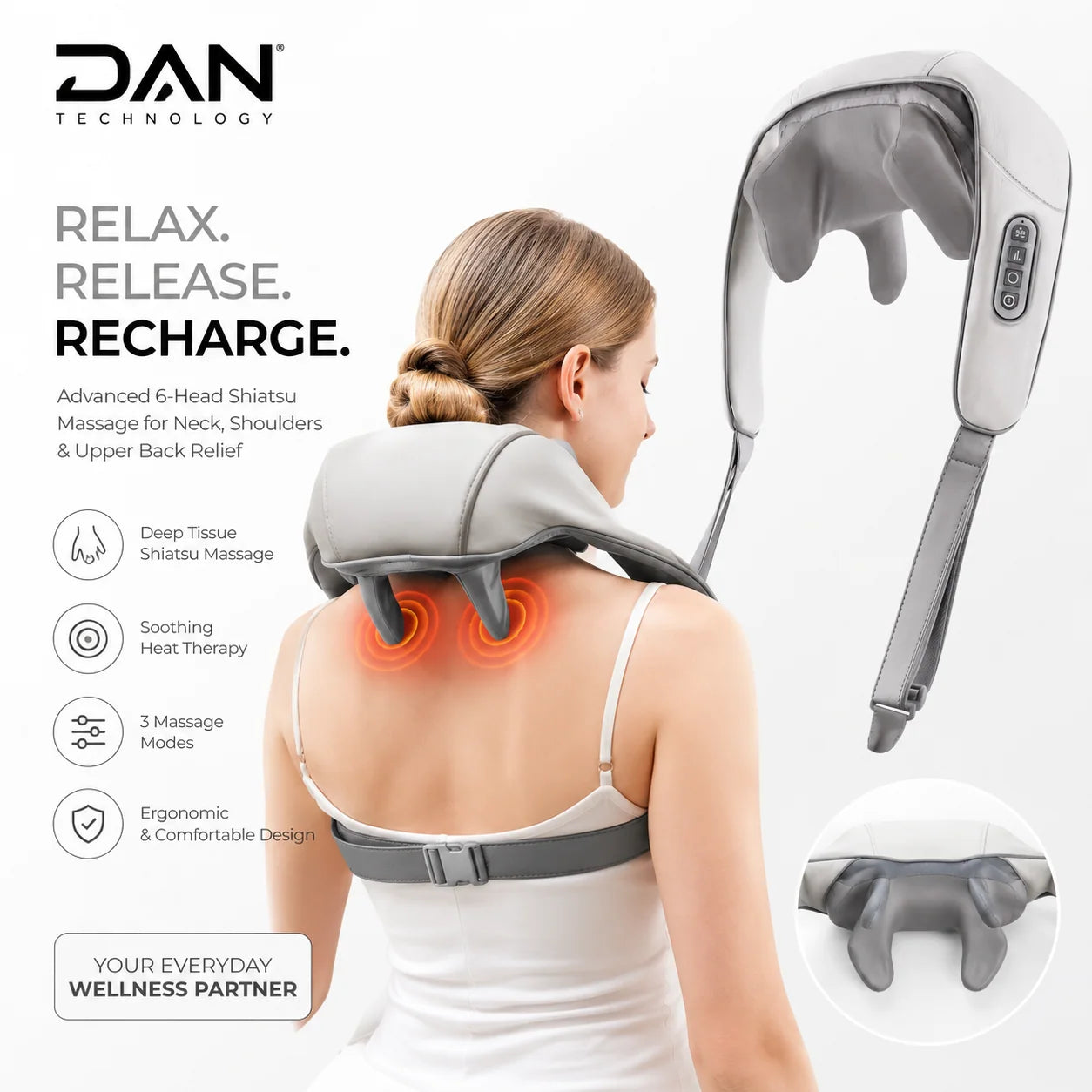 DAN TECHNOLOGY 5D Shiatsu Neck & Back Massager