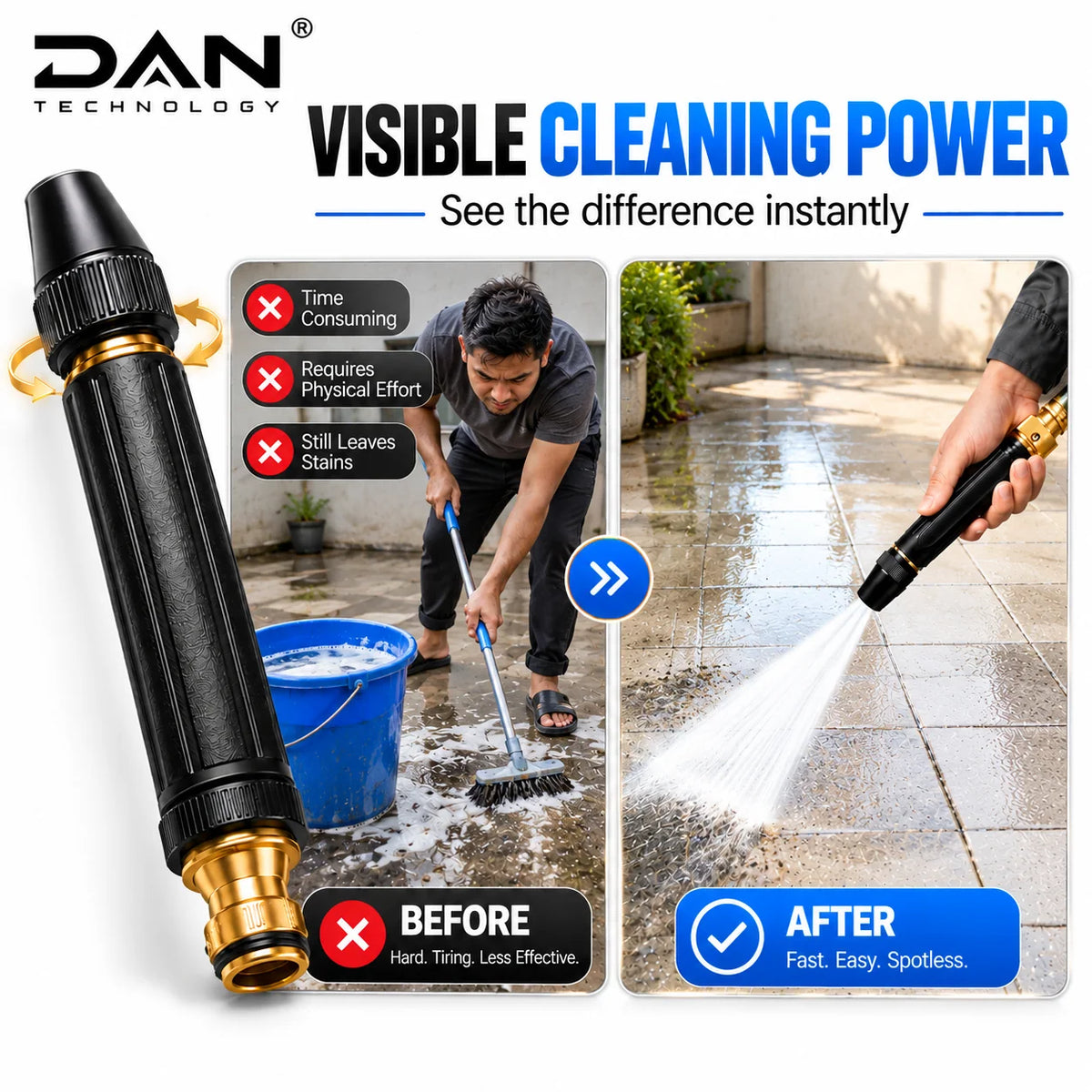 DAN TECHNOLOGY Heavy-Duty Water Hose Nozzle