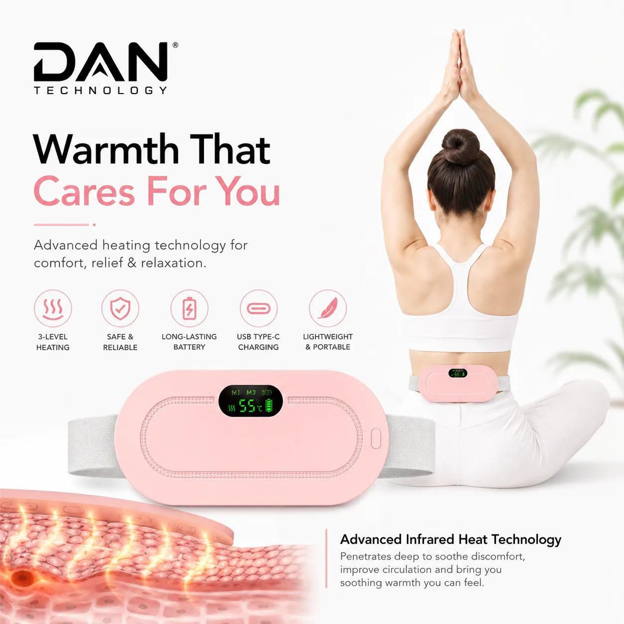 DAN TECHNOLOGY Cordless Heating & Vibration Belt
