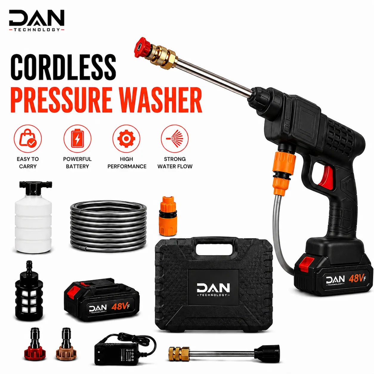 DAN TECHNOLOGY 21V Cordless Pressure Washer