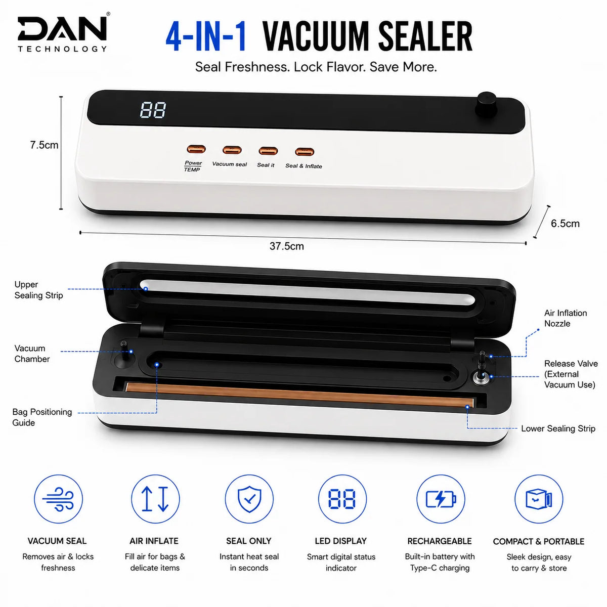 DAN TECHNOLOGY Advanced Automatic Vacuum Sealer