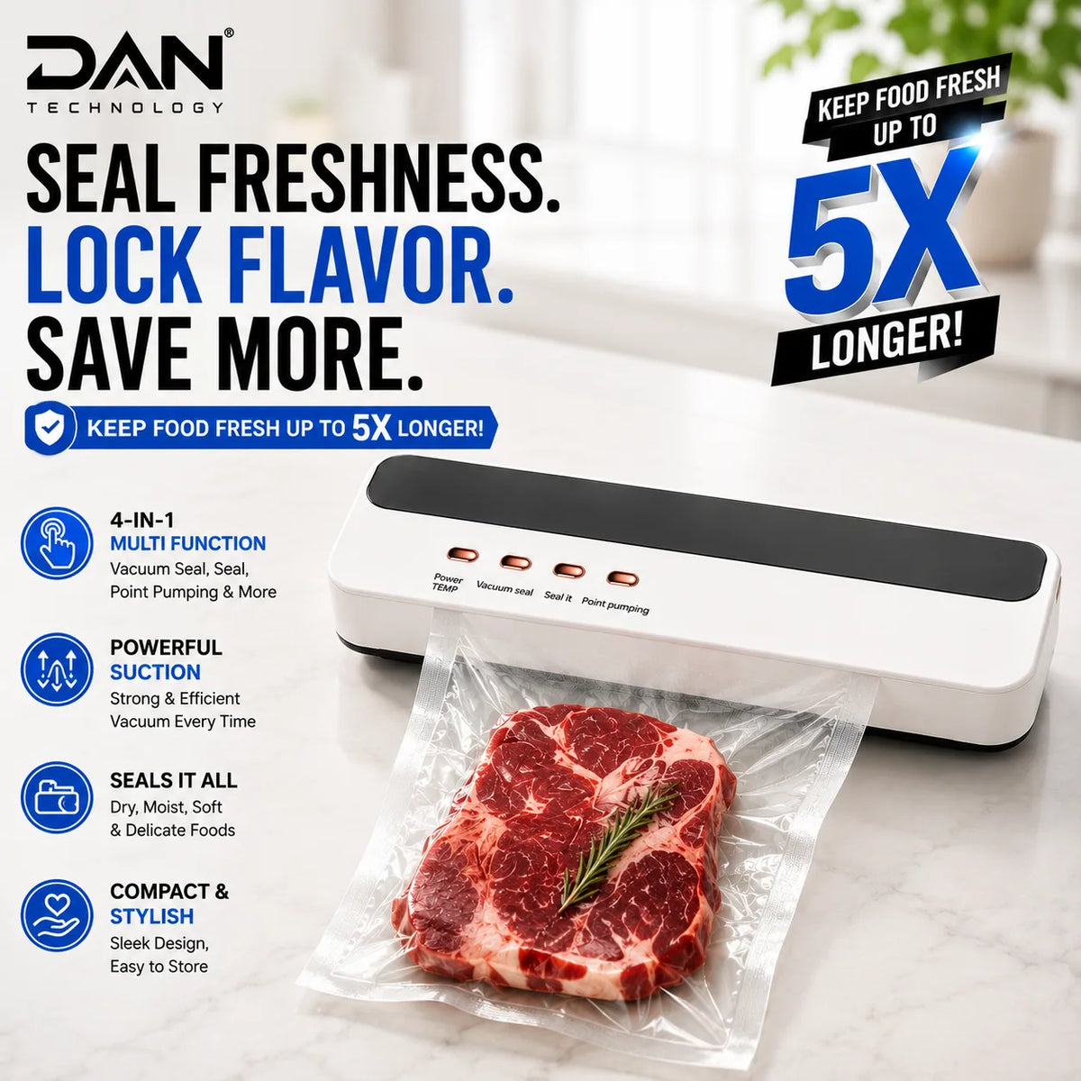 DAN TECHNOLOGY Advanced Automatic Vacuum Sealer